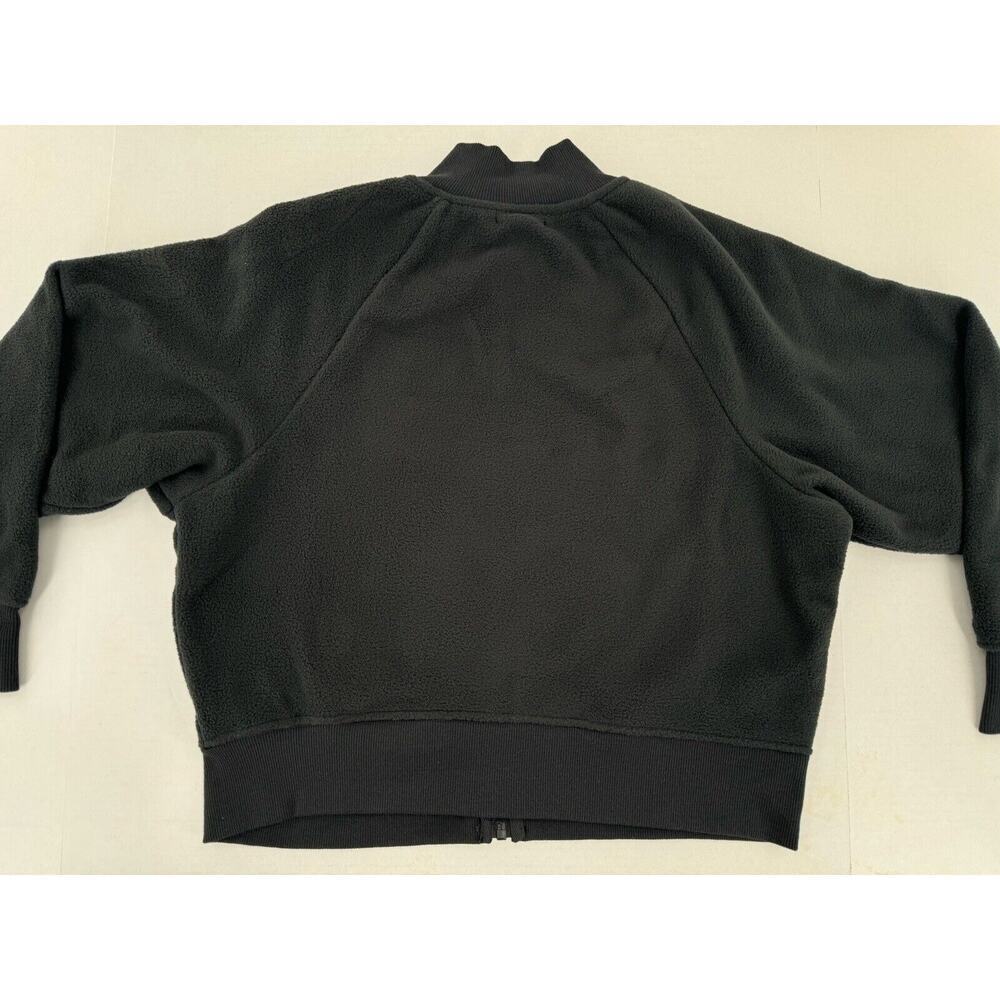 Skims Fleece Lounge Track Jacket Sz XXL Cropped Black Onyx Outdoor Casual New - Picture 15 of 15
